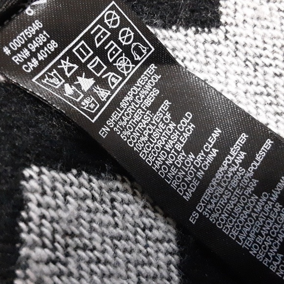 Vintage Forever21 open cardigan women S Aztec wool blanket thick comfy y2k black - Picture 6 of 7